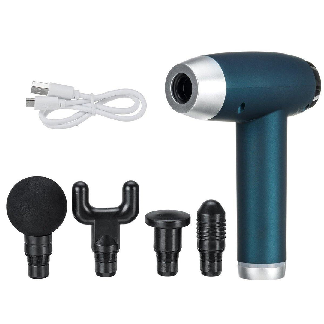 12V Matte Texture LCD Percussion Massager USB 7200r/min Muscle Relief Sport Recovery 20 Speed Electric Massager With 8 Heads