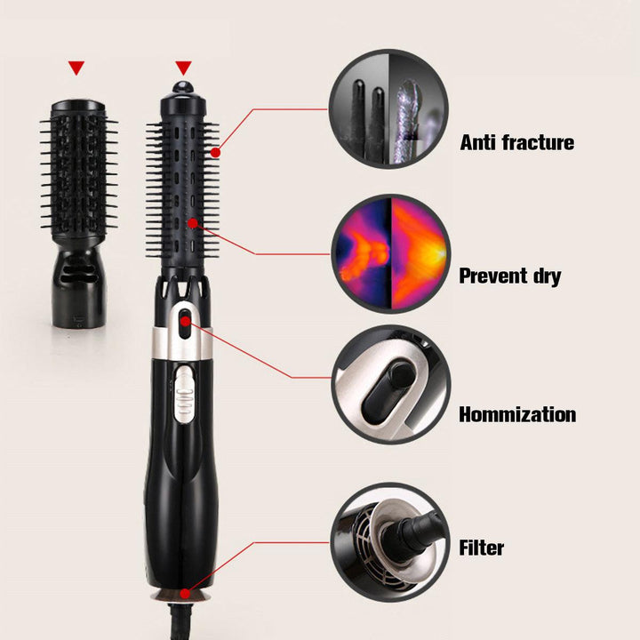 2 In 1 Professional Hair Dryer Comb Wet/Dry Hair Straightener Styling Curling