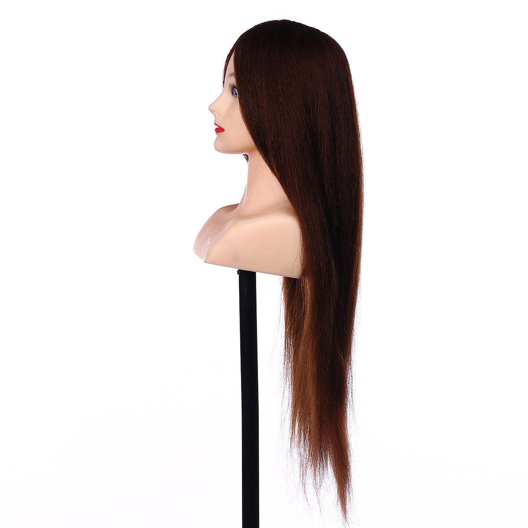 26'' 90% Real Human Hair Mannequin Head Hairdressing Training Head Model Salon