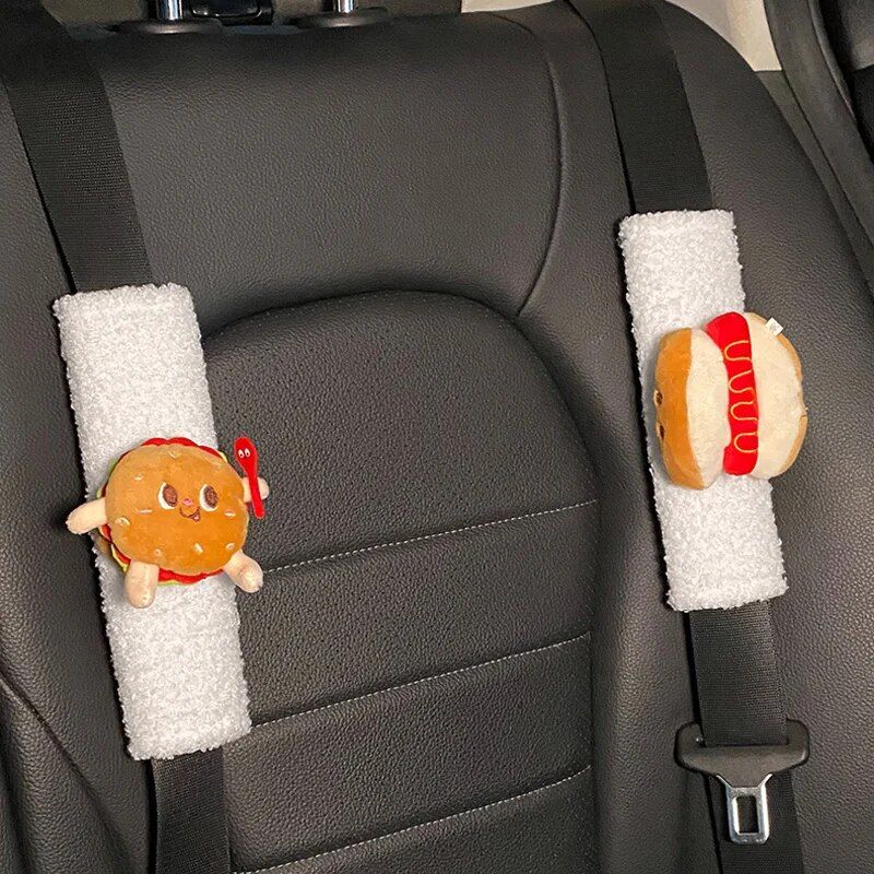 Plush Cartoon Car Seatbelt Covers for Kids