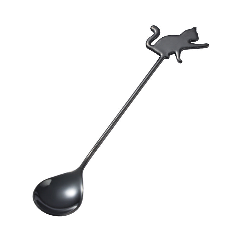 Cute Cat Stainless Steel Coffee Spoon