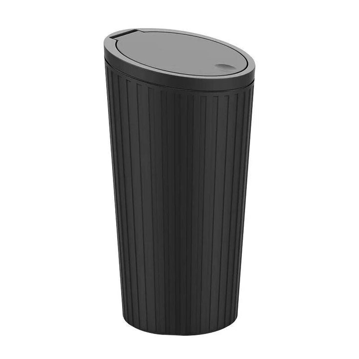 Compact Car Trash Can with Click-Open Cover