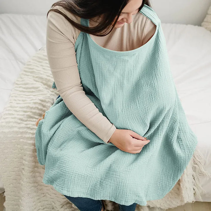 Breathable Muslin Cotton Nursing Cover for Privacy & Comfort