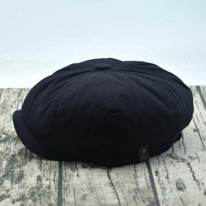 Collrown Men's Vintage Painter Beret Cap - Octagonal Newsboy Style, Cabbie Ivy Flat Hat