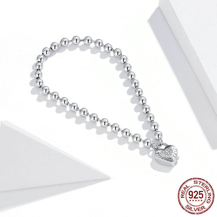 Men's And Women's Silver Versatile Charm Bead Bracelet