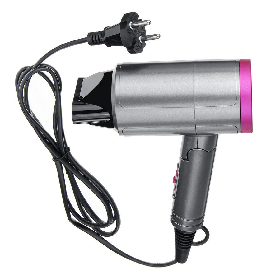 1300W Foldable Hair Dryer 2 Heats Setting Portable Professional Negative Ionic Blower - MRSLM