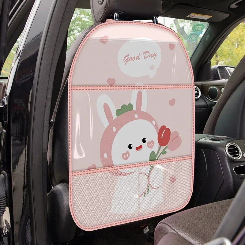 Waterproof Cartoon Car Seat Back Protector for Kids