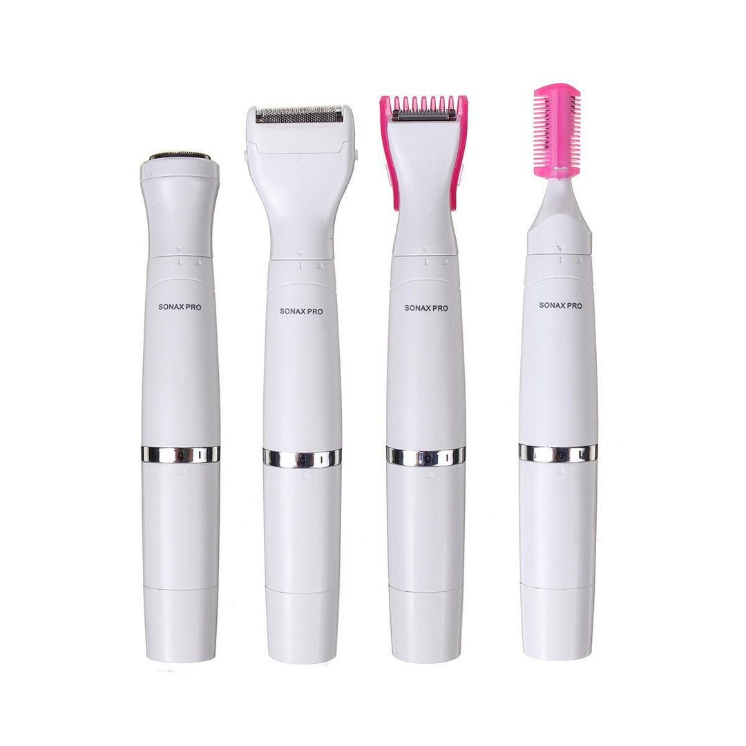 4 IN 1 Electric Epilator Lady Beard Shaver Trimmer Kit Hair Grooming Waterproof - MRSLM