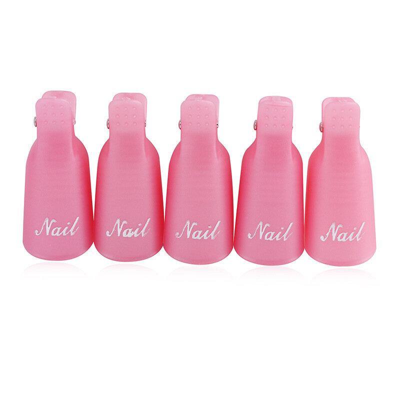 10 Pcs Nail Nail Remover Clip Nail Remover Nail Polish Remover Finger Set