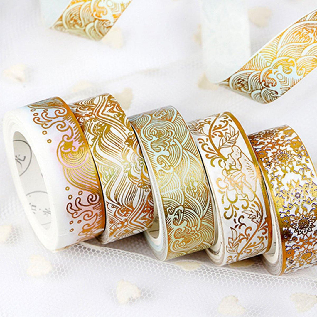 15mmx5m Washi Tape Roll Hot Stamping Craft Stickers Scrapbooking Decorations