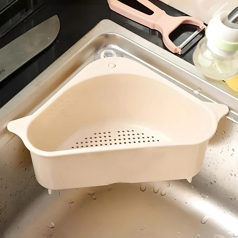 Modern Kitchen Sink Organizer Tray - Eco-Friendly Drain Storage Basket for Leftovers & Soup Separation