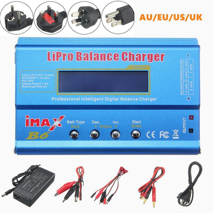 iMAX B6 80W 6A Lipo Battery Balance Charger with Power Supply Adapter