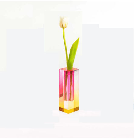 Creative Simple Acrylic Vase Square Column Glass Bubble