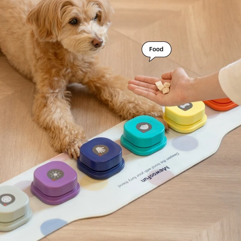 Voice Recording Dog Communication Buttons with Non-Skid Mat