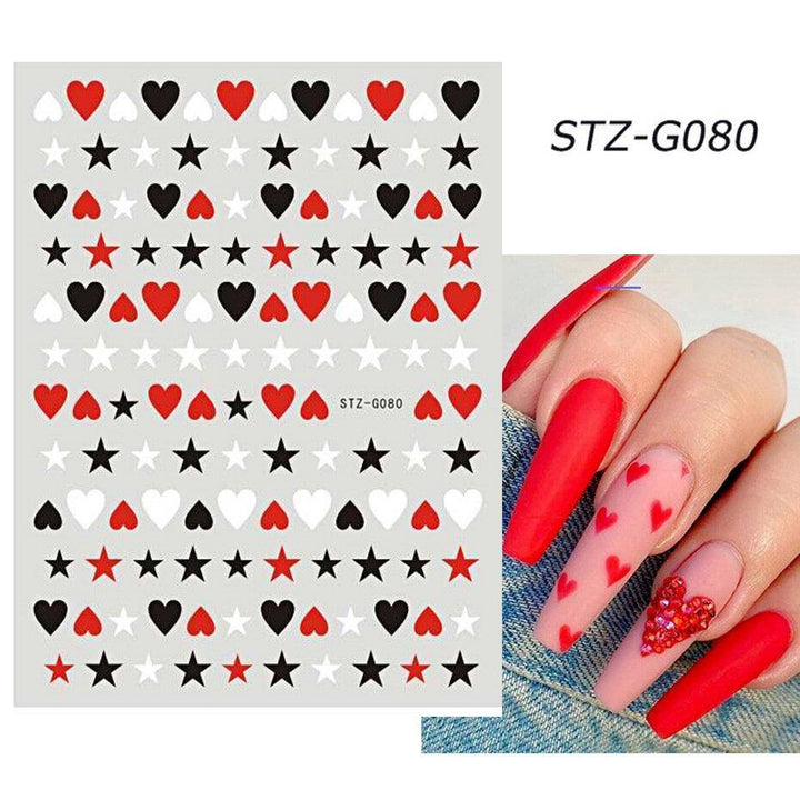 3D Nail Art Stickers Rose Cupid Eros Love Lip Adhesive Valentine's Day Stickers - MRSLM