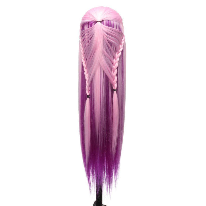 27'' Colorful Practice Training Head Long Hair Mannequin Hairdressing Salon Model