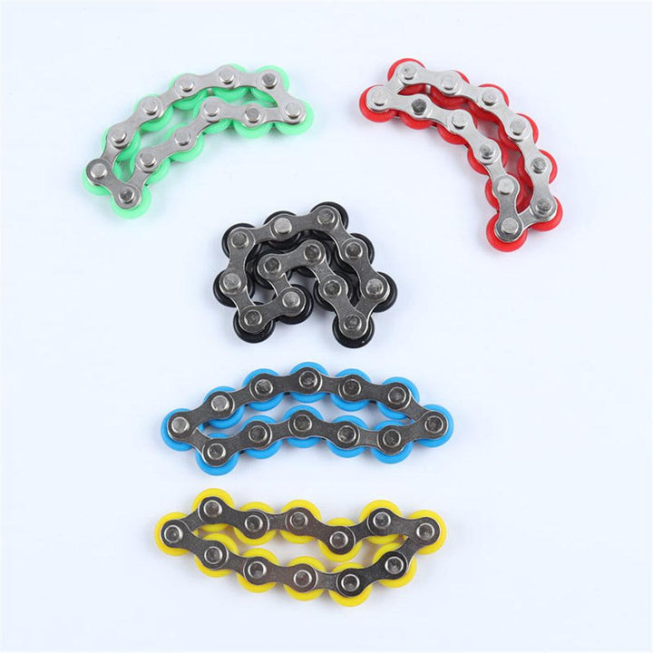 12 Section Stainless Steel Decompression Chain Bike Chain Fidget Toy Anti Stress Toy For Kids Adults Students