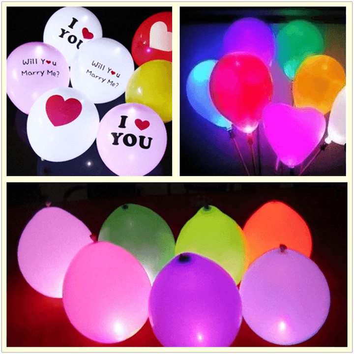 25pcs 1.7cm Round LED Balloon Light Lamp Glowing Balloon Lights Birthday Wedding Party Decoration