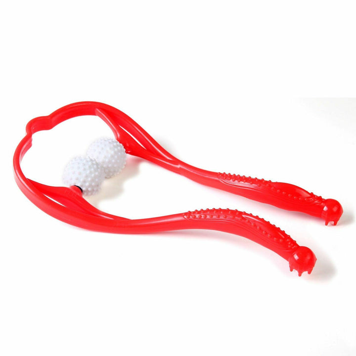 Non-Slip Manual Cervical Spine Massager Washable Multi-Function Double Press Ball Neck Massager