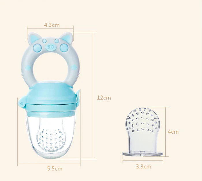 Silicone Baby Feeder Spoon & Juice Extractor with Teether Function