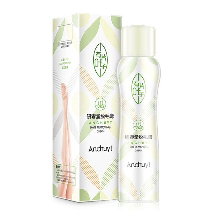 150g Unisex Depilatory Bubble Green Leaves Hair Removal Cream Body Leg Armpit - MRSLM