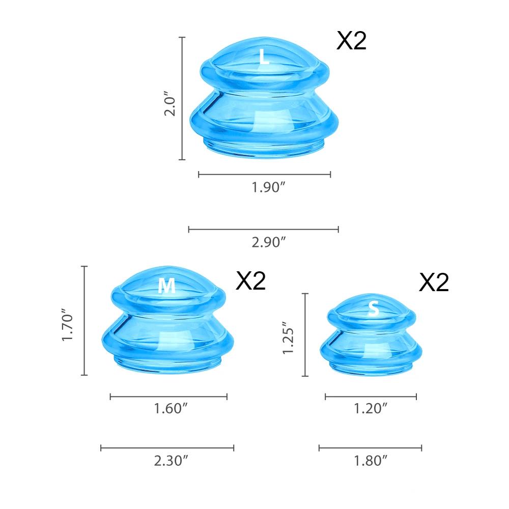 Silicone Cupping Set for Slimming Body & Face Massage - Vacuum Suction Jars