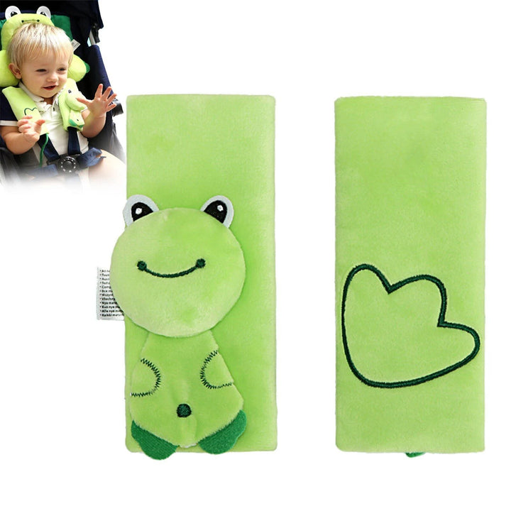 Kids Cartoon Plush Seat Belt Covers - Safety Shoulder Pads