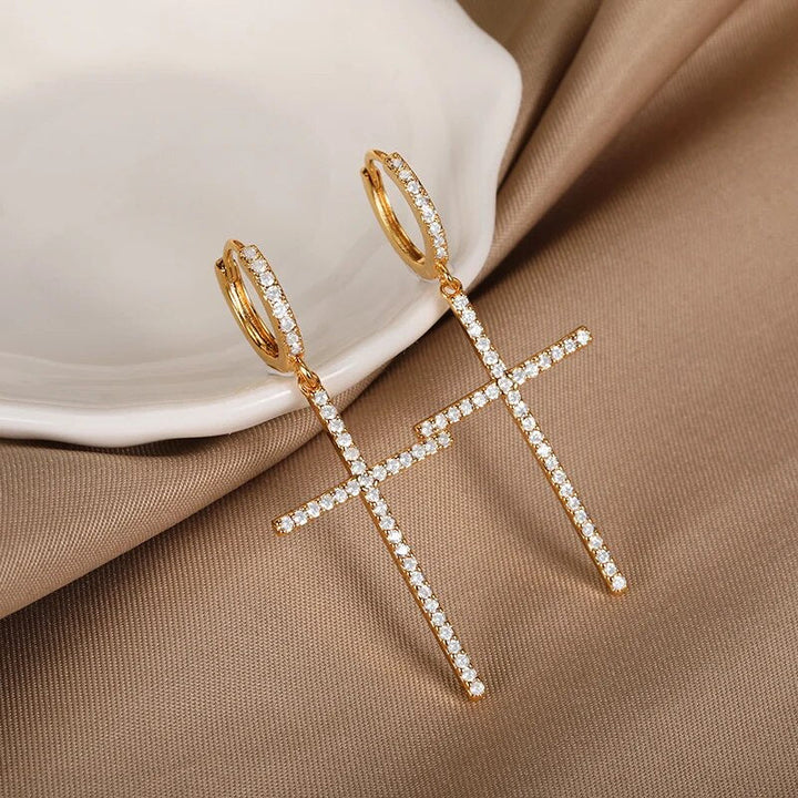 Cross Dangle Earrings