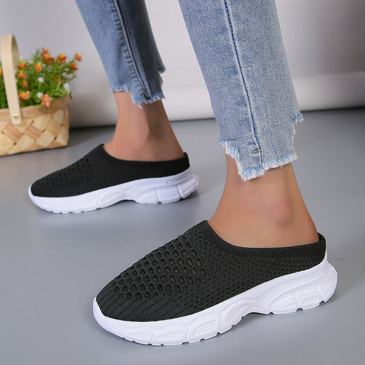 Women's Slip-On Mesh Platform Slippers