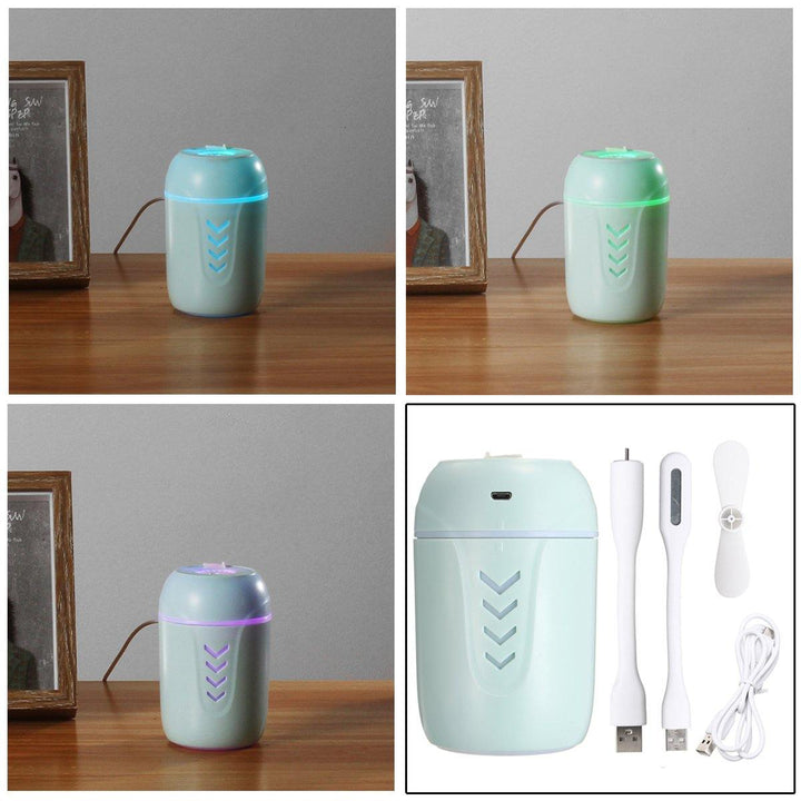 200ml 3 In1 Mini USB Humidifier Fan Air Humidifier