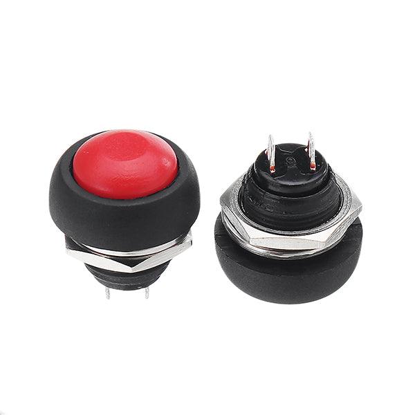 4Pcs Waterproof Button Switch Momentary Off/On Push Button Switch Red 12mm