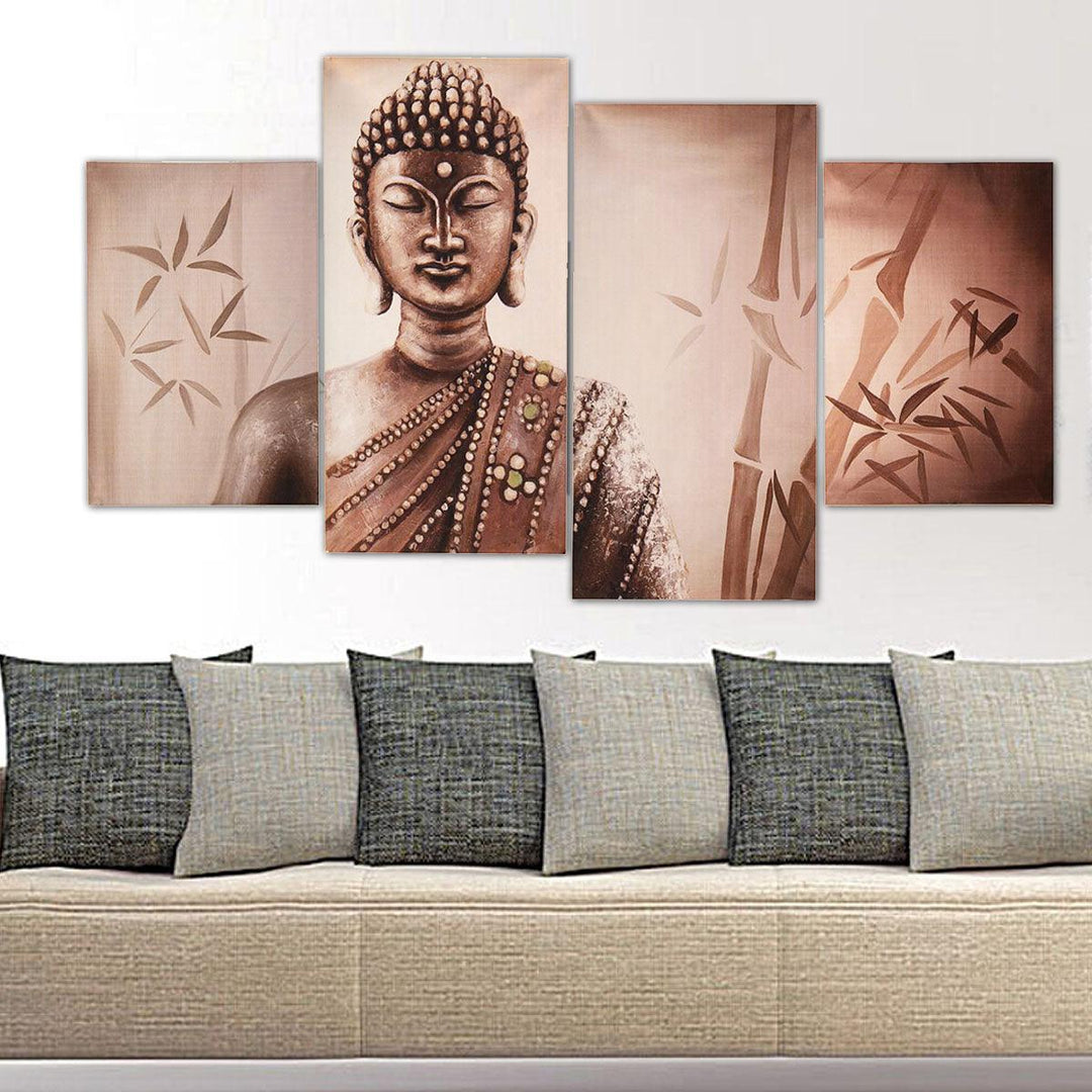 4Pcs Canvas Print Paintings Waterproof Wall Decorative Print Art Pictures Frameless Wall Hanging Decorations for Home Office