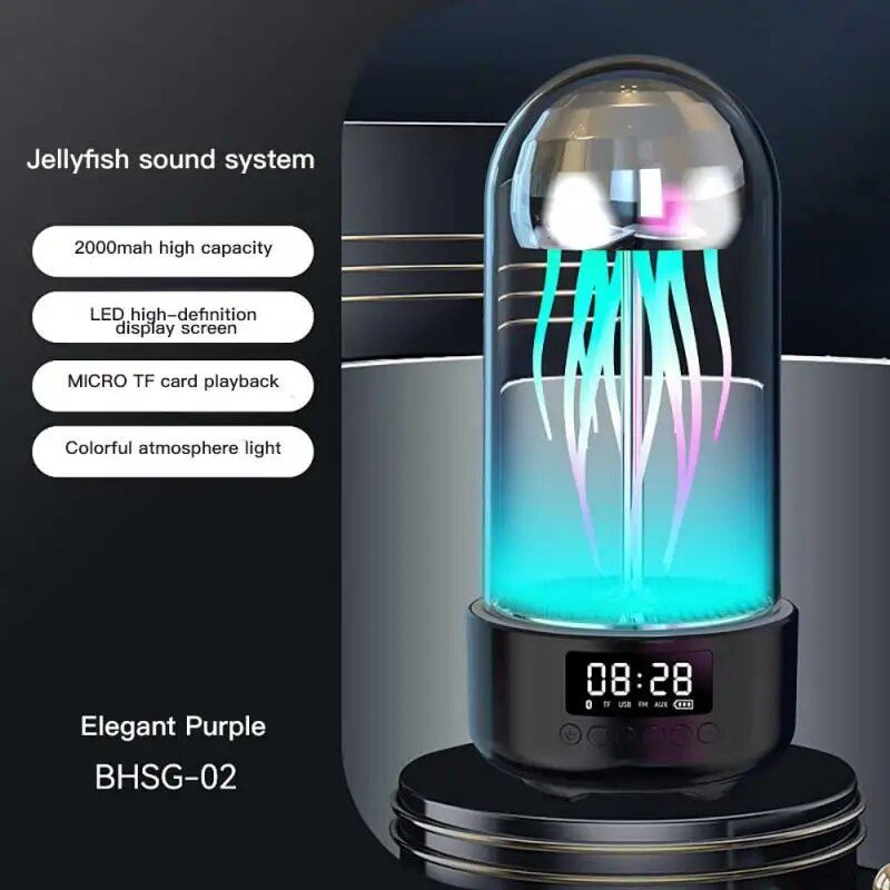 Mini Jellyfish Bluetooth Speaker with Colorful Lamp and Octopus Audio