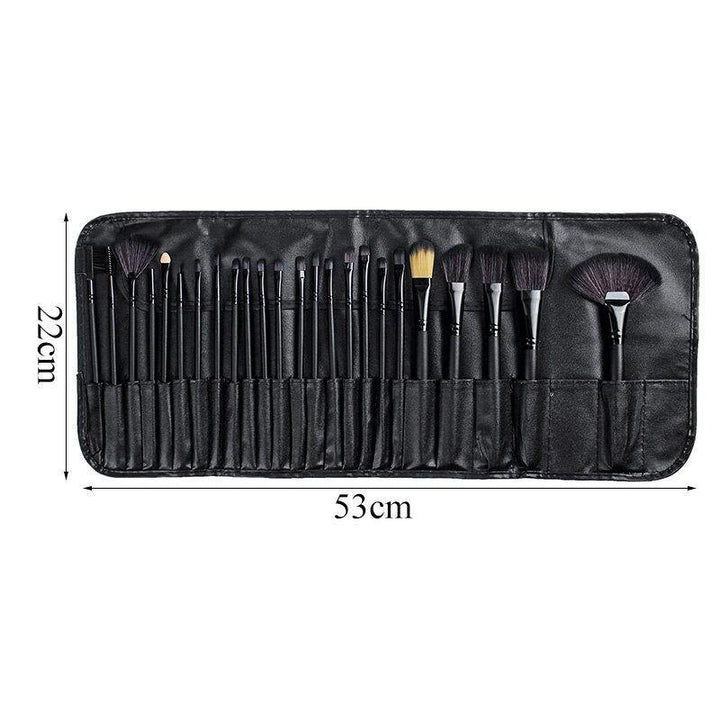 24 Pcs Makeup Brush Set Cosmetics Makeup Brush Kit With Leather Case Foundation Eyeliner Blending Concealer Mascara Eyeshadow Face Powder