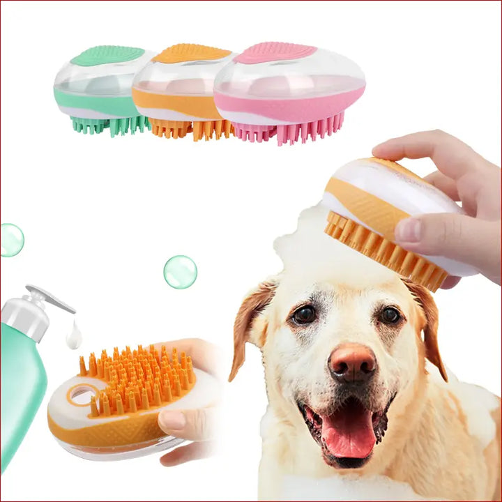 Zylo Pet Massage Brush with Revolutionize Grooming