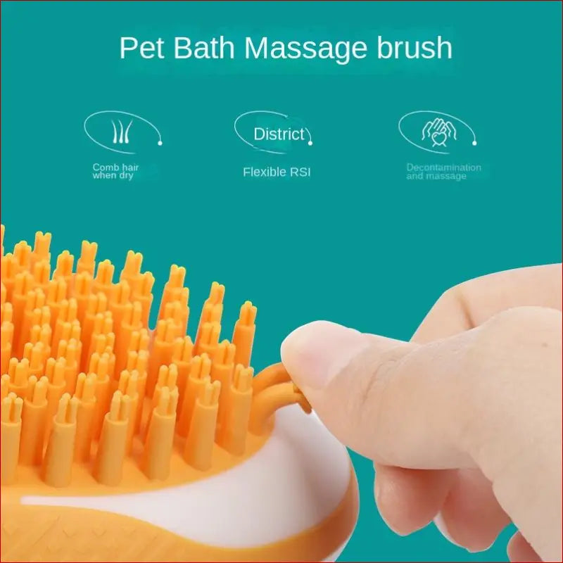 Zylo Pet Massage Brush with Revolutionize Grooming