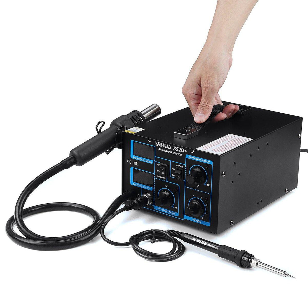 660W 852D+ Digital Adjustable Soldering Station Soldering Hot Air Soldering Station