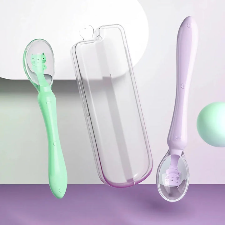 Safe and Soft Silicone Baby Feeding Spoons