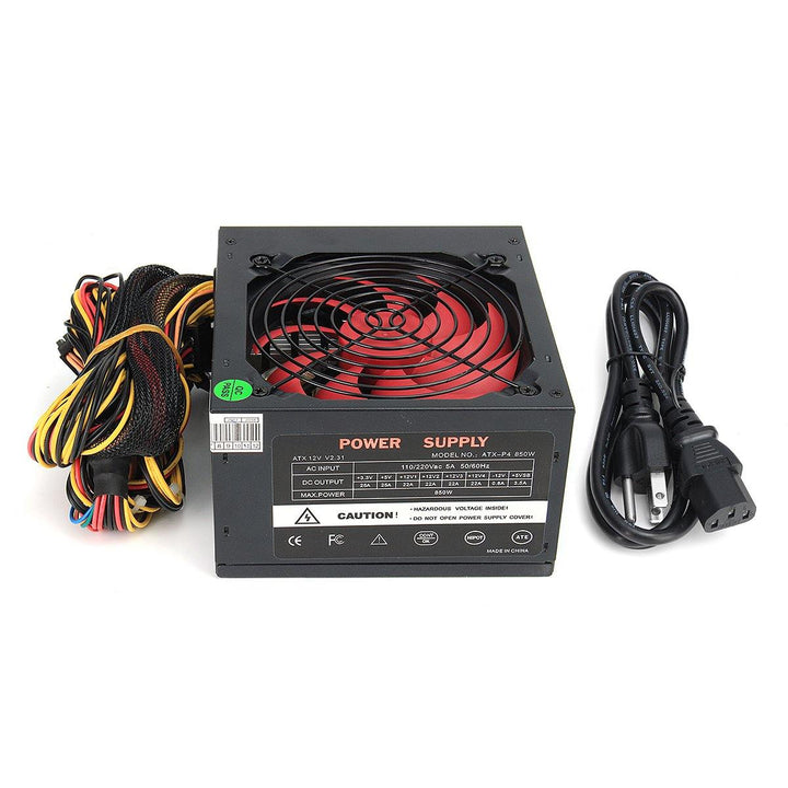 850W 12V ATX Computer Power Supply 12CM Fan 20/4PIN For Intel AMD PC 110V-230V