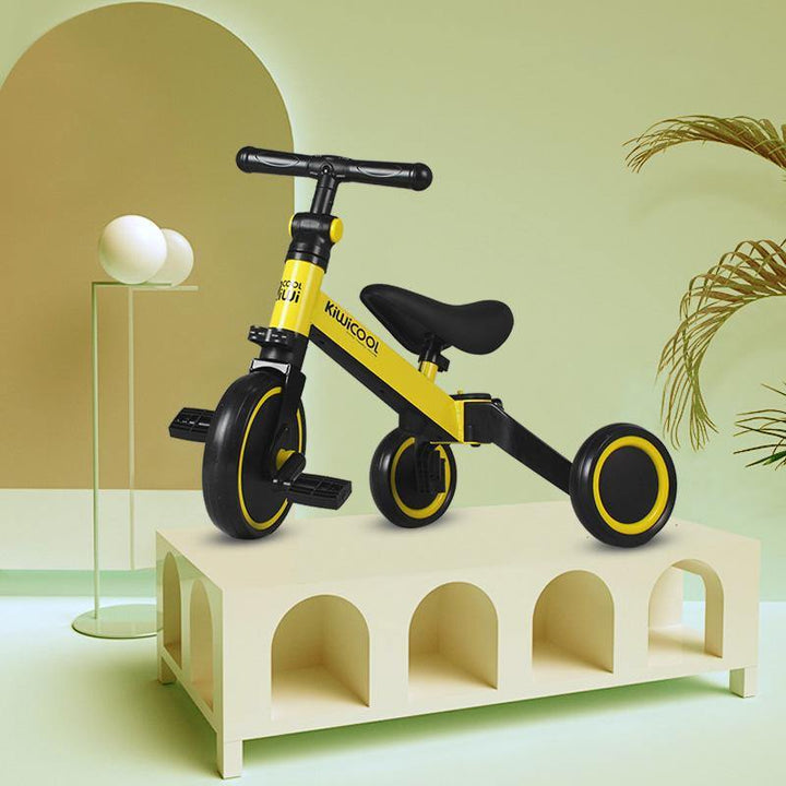 KIWICOOL 3in1 No Pedal Balance Bike & Kids Beginner Rider Training Walker Bicycle & Baby Tricycle Bike Scooter For 1.5/2/3/4/5 Year Old Children