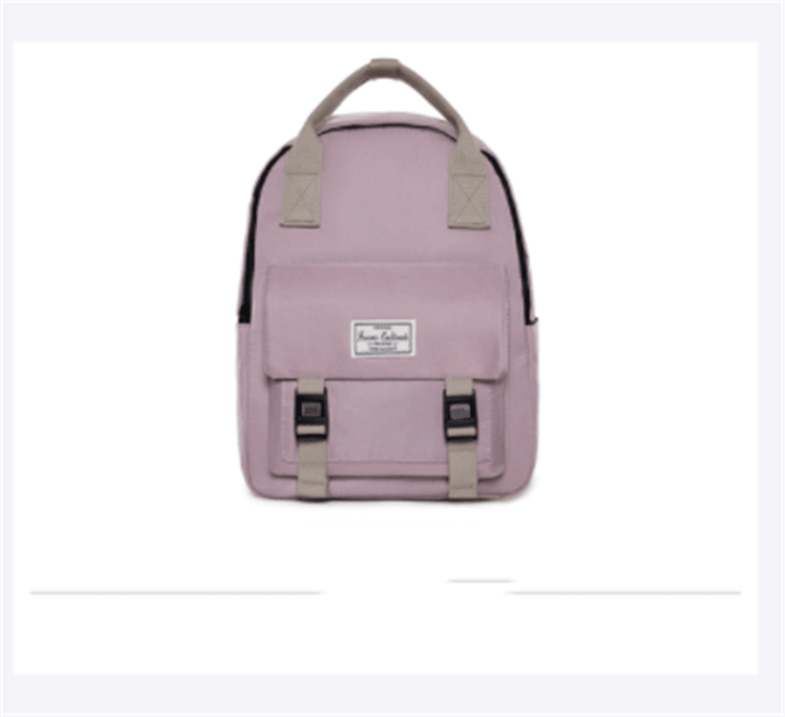 Solid Color Backpack Female College Student Portable - MRSLM