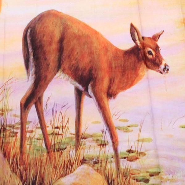 150x180cm Polyester Fiber Waterproof Deer Shower Curtain With 12 Hooks Bathroom Decor