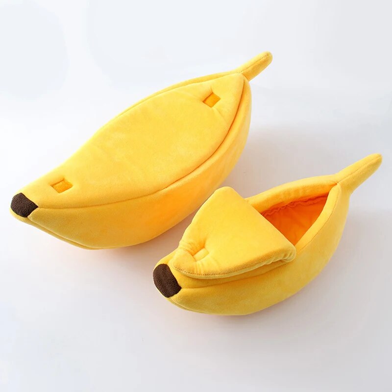 Banana Cat Bed House - Cozy Pet Bed for Cats and Dogs