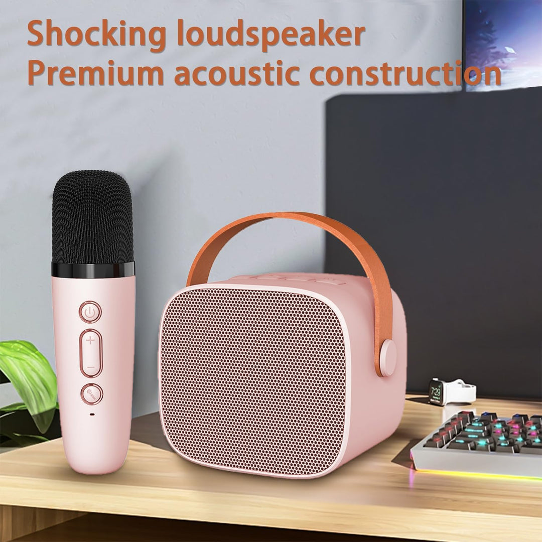 Portable Bluetooth Karaoke Speaker System with Wireless Microphones