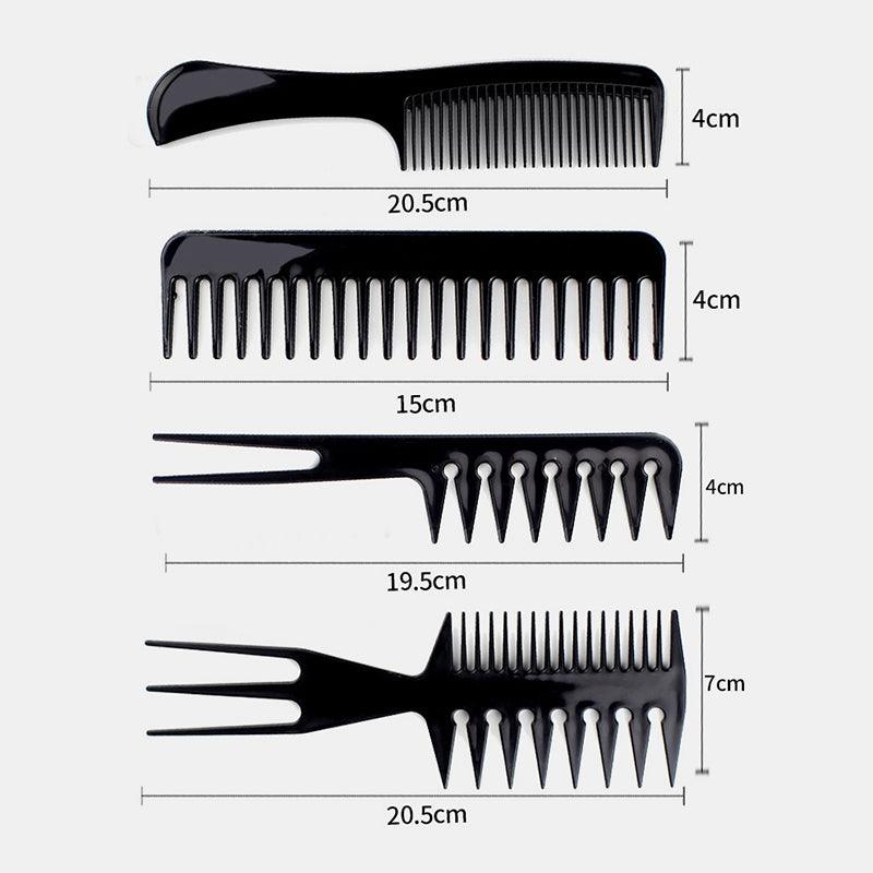 10pcs/Set Professional Hair Brush Comb Salon Barber Hair Combs Hairbrush Hairdressing Combs Hair Care Styling Tools (#1)