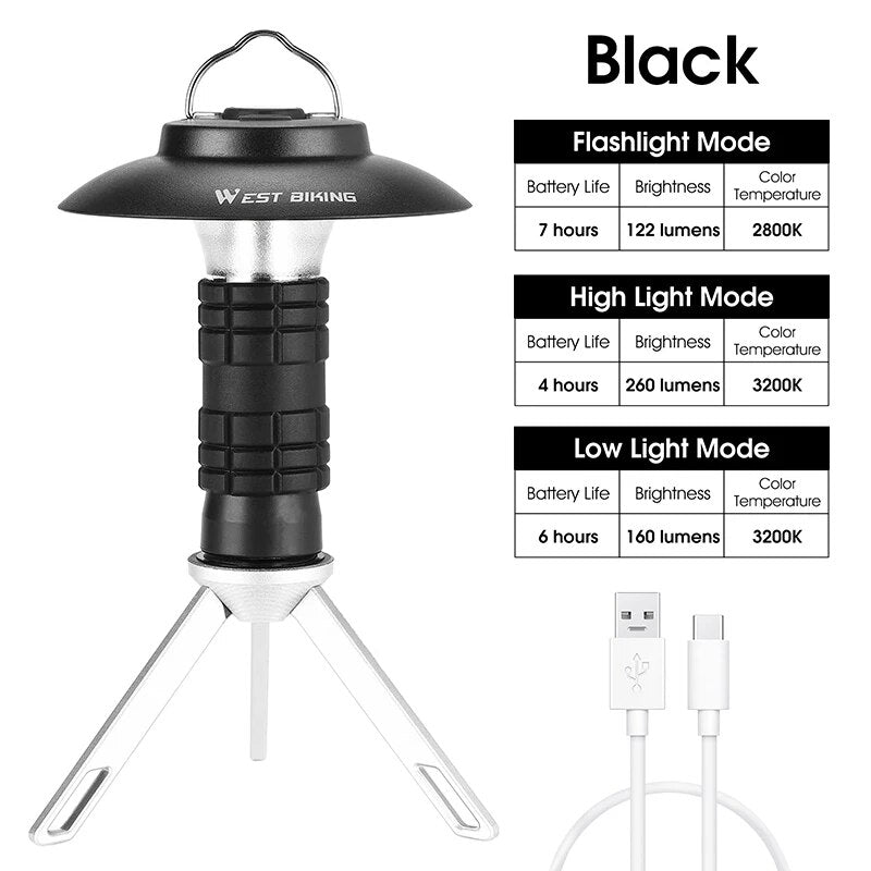 Rechargeable Magnetic Outdoor Camping Lantern - Portable LED Light for Camping & Hiking