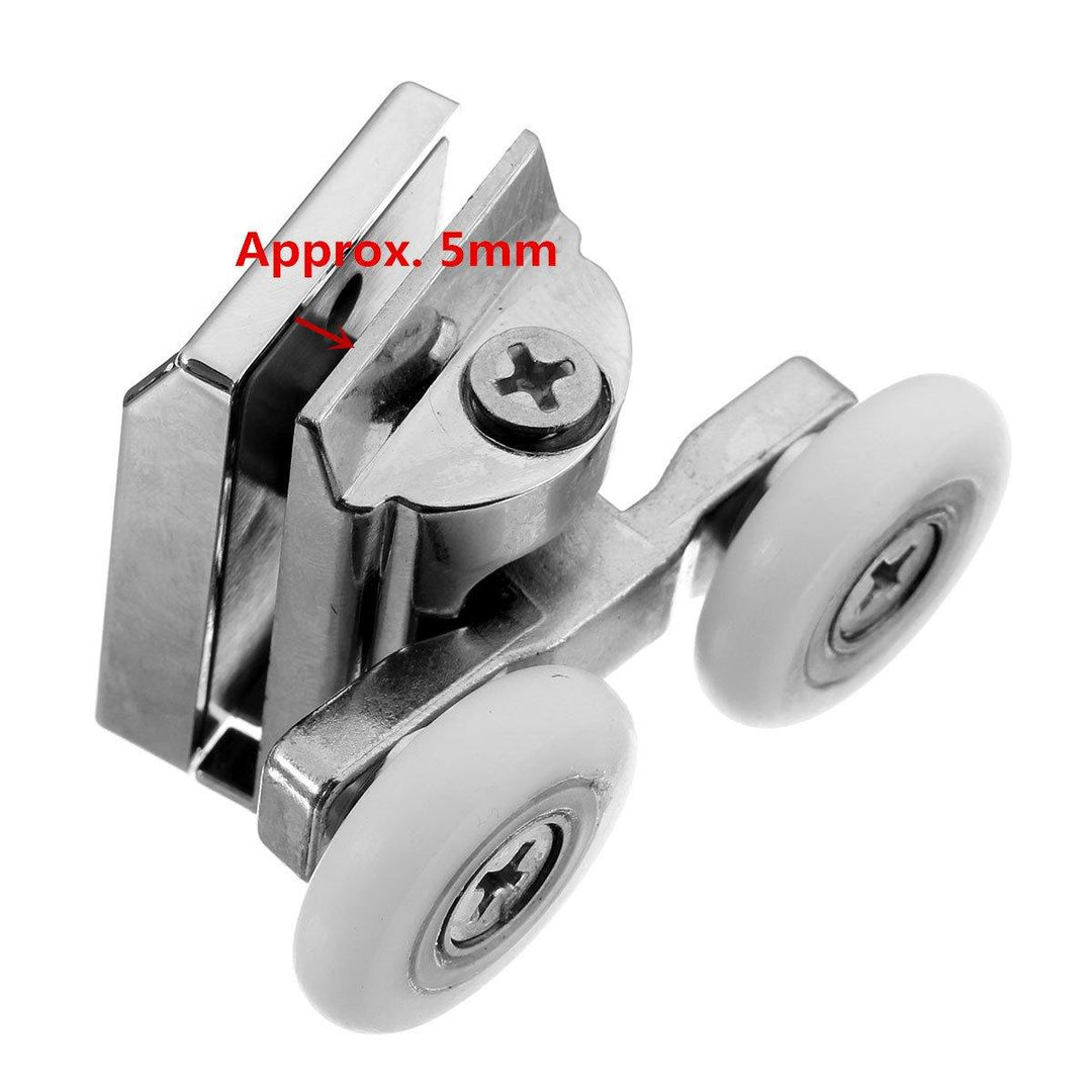 2Pcs  Double Wheels  Shower Door Top Rollers for Sliding Shower Door