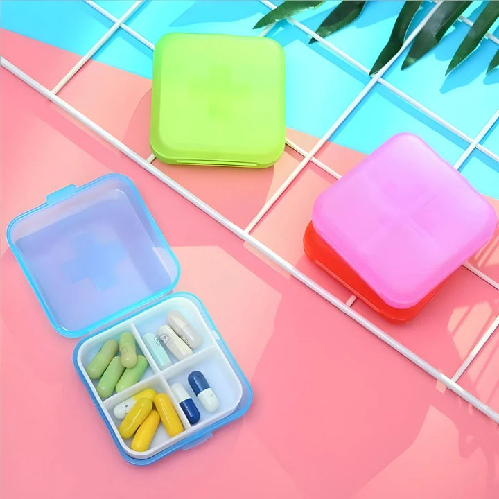 Compact 4-Compartment Pill Organizer