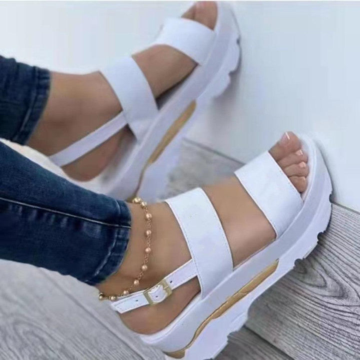 Statement Round Toe Platform Casual Women's Sandals