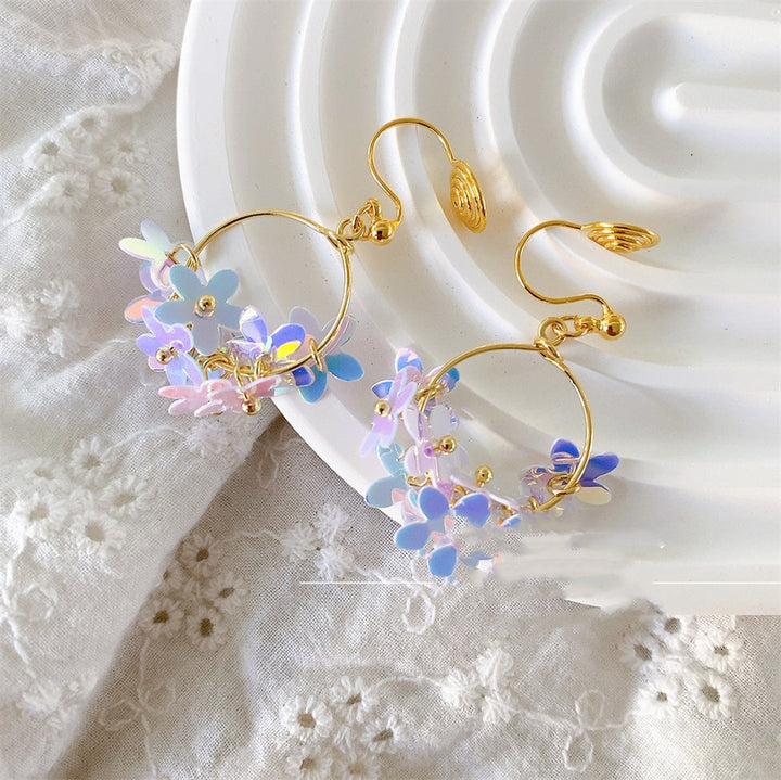 Spring And Fairy Tale Pastoral Handmade Symphony Blue Earrings